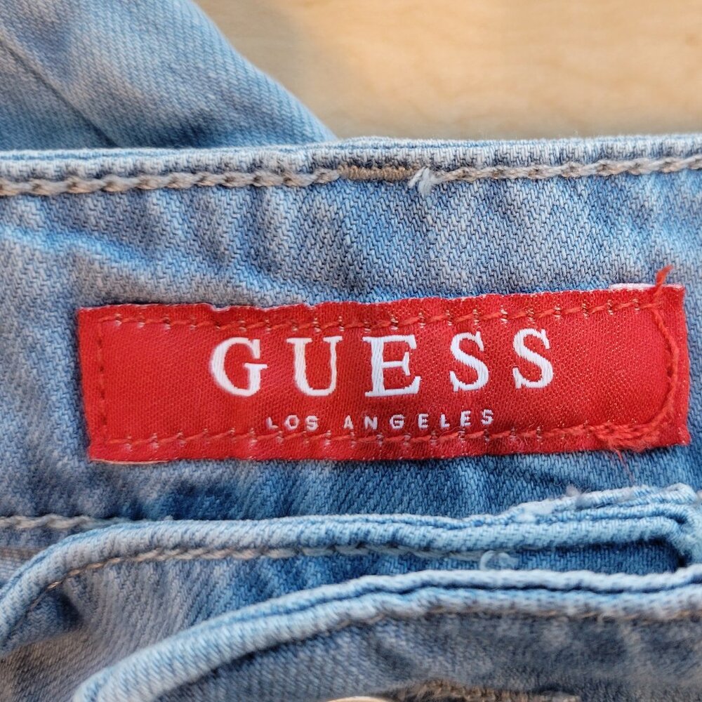 Guess Light Blue Wide-Leg Jeans with Tie Belt - Picture 3 of 8
